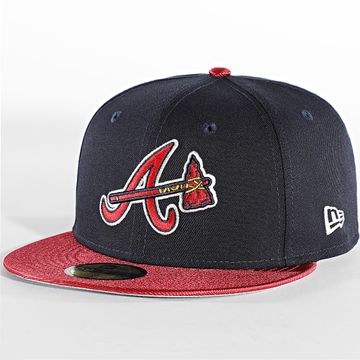 New Era - Atlanta Braves blu navy rosso 59Fifty Team Shimmer Snapback Cap