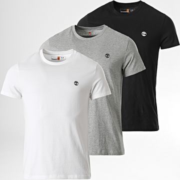 Timberland - Set di 3 camicie Dustan Slim A6GH1 Nero Bianco Grigio