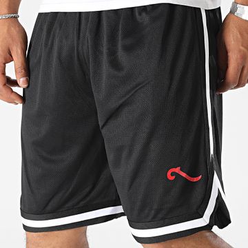 Classic Series - Pantaloncini da jogging a fascia Wave Nero Rosso