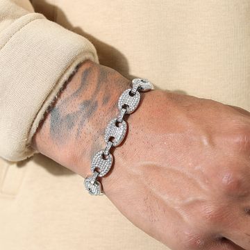 LBO - Bracciale con strass in argento Grain De Café 13 mm