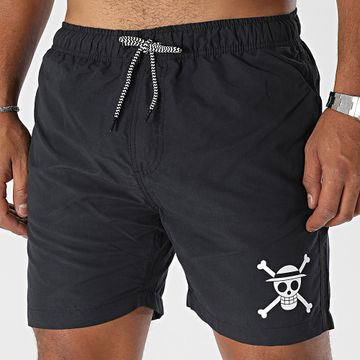 One Piece - Pantaloncini da bagno con logo nero