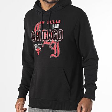 New Era - Felpa con cappuccio NBA Team Graphic Chicago Bulls 60416349 Nero