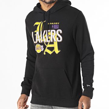 New Era - Felpa con cappuccio NBA Team Graphic Los Angeles Lakers 60416350 Nero