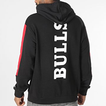 New Era - Felpa con cappuccio a righe Colour Block Chicago Bulls NBA 60416368 Nero