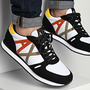 Armani Exchange - XUX017-XCC68 Sneakers nere bianco ottico