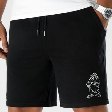 Looney Tunes - Pantaloncini da jogging Angry Taz Nero Bianco
