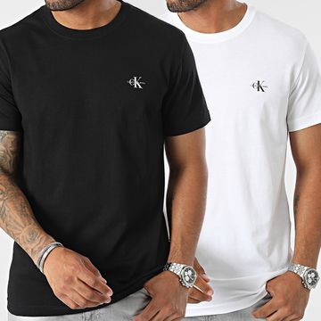 Calvin Klein - Set di 2 camicie Monologo 0199 nero bianco