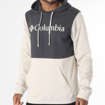 Columbia - Felpa con cappuccio Trek Colorblock 1976933 Beige Grigio Antracite