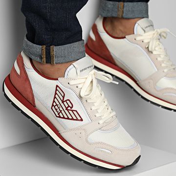 Emporio Armani - Sneakers X4X537 XN730 Navy Beige Silver Bordeaux Vanielle