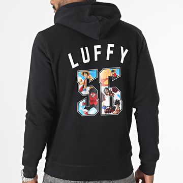One Piece - Felpa con cappuccio Luffy 56 Nero