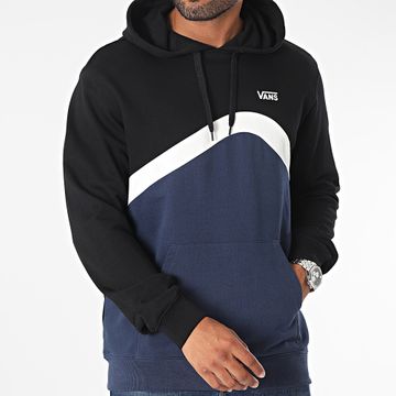 Vans - Felpa con cappuccio 007FX Navy Black con logo e logo a forma di blocco di Po.