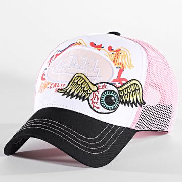 Von Dutch - Cas1 Cappello Trucker Rosa Bianco Nero