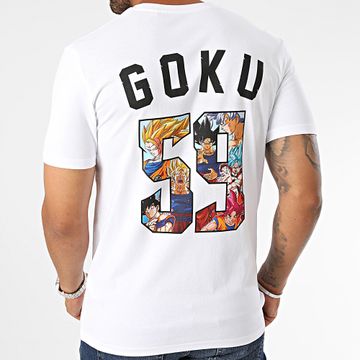 Dragon Ball Z - Camicia da tè Back Goku Bianco