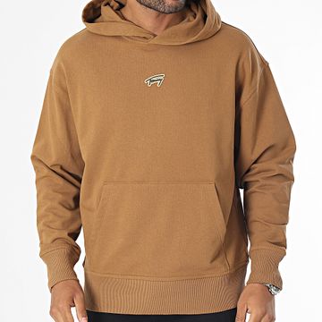 Tommy Jeans - Felpa con cappuccio Relax Signature 7785 Marrone Oro