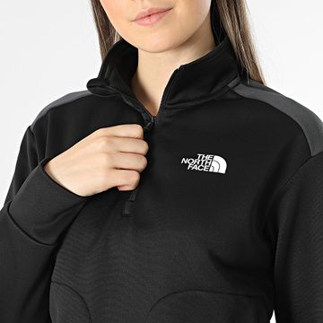 The North Face - Felpa con collo a zip nera da donna Reaxion