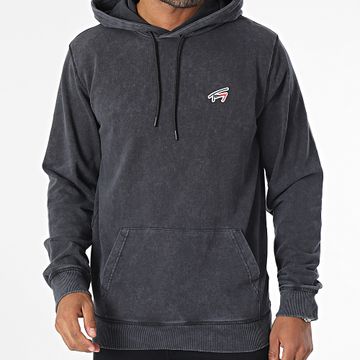 Tommy Jeans - Felpa con cappuccio Signature 7912 grigio antracite lavata regolare