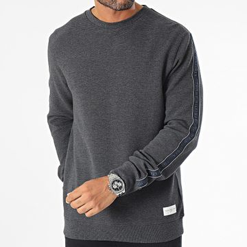 Tommy Hilfiger - Felpa girocollo a righe 3009 Grigio antracite