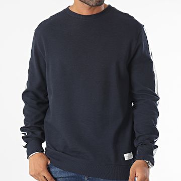 Tommy Hilfiger - Felpa girocollo a righe 3009 blu navy