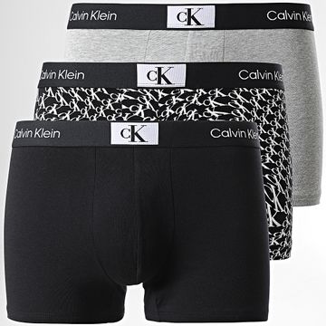 Calvin Klein - Set di 3 boxer 1996 NB3528E nero grigio erica