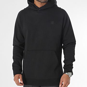 Superdry - Code Tech Felpa con cappuccio rilassata nera