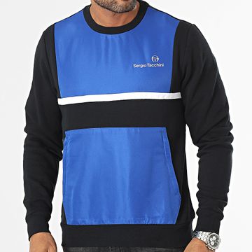 Sergio Tacchini - Felpa girocollo 40346 Mixable Nero Blu Reale