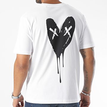 Luxury Lovers - Tee Shirt Oversize Grande Serie Cuore Nero Bianco