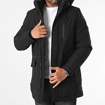 Classic Series - Parka nero con cappuccio