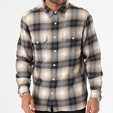 Levi's - Camicia manica lunga rilassata 19573 Check Beige Grey