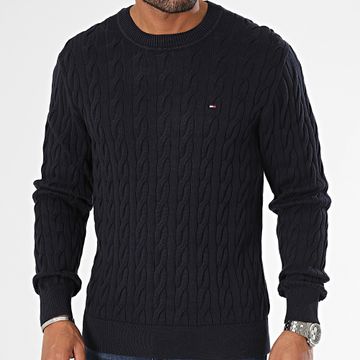 Tommy Hilfiger - Maglione classico a cavi 3132 blu navy
