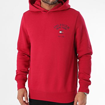 Tommy Hilfiger - Felpa con cappuccio Arched Varsity 3641 Rosso