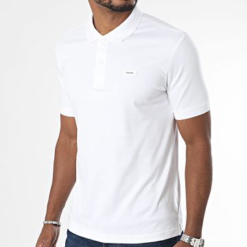 Calvin Klein - Polo Slim Smooth in cotone a manica corta 1657 Bianco