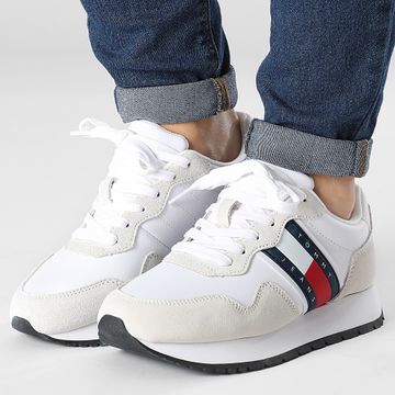 Tommy Jeans - Sneakers donna Runner Material Mix Essential 2510 Bianco