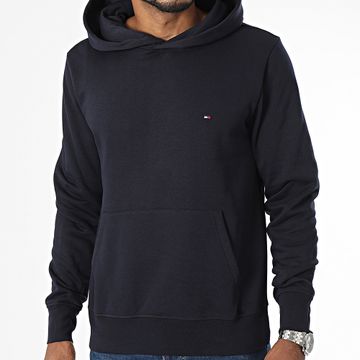 Tommy Hilfiger - Felpa con cappuccio con logo Flag 4266 blu navy