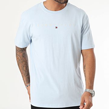 Tommy Jeans - Maglietta Linear Logo 7993 Azzurro