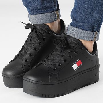 Tommy Jeans - Sneakers donna Flatform Essential 2518 Nero