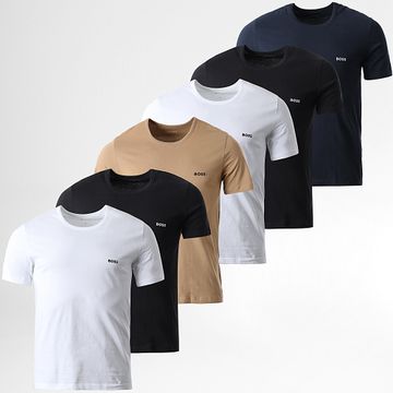BOSS - Confezione da 6 camicie classiche 50475284 Nero Bianco Cammello