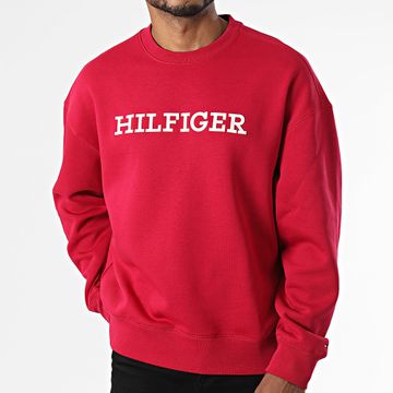 Tommy Hilfiger - Felpa girocollo con ricamo Monotype 2726 Rosso