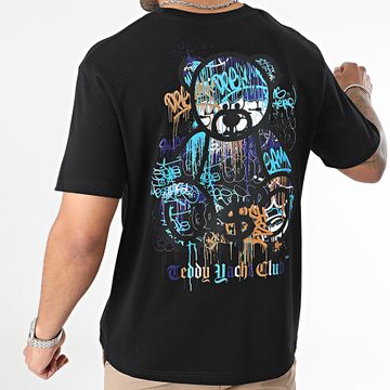 Teddy Yacht Club - Tee Shirt Oversize Large Art Series Dripping Blue Black