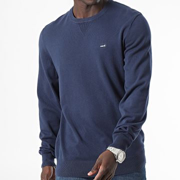 Levi's - A7207 Top in felpa con scollo a giro inglese, color blu