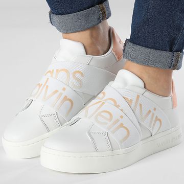 Calvin Klein - Classic Cupsole 1443 Bright White Apricot Ice Sneakers Donna