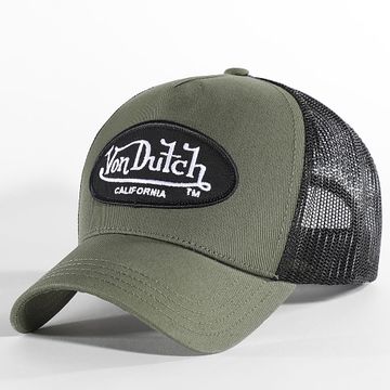 Von Dutch - Cas1 Cappello Trucker Verde Khaki Nero