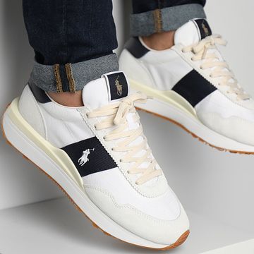 Polo Ralph Lauren - Sneakers Train 89 Bianco Blu Navy