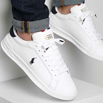 Polo Ralph Lauren - Scarpe da ginnastica Heritage Court II Bianco Navy Rosso