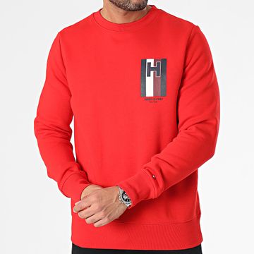 Tommy Hilfiger - Emblema 3666 Felpa girocollo rosso