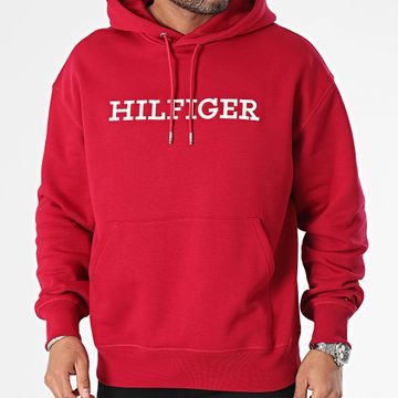Tommy Hilfiger - Felpa con cappuccio Mono Embro 3062 Rosso