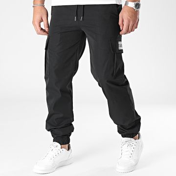 Parental Advisory - Pantaloni cargo con logo bianco e nero
