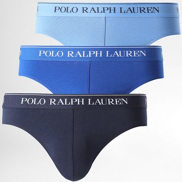 Polo Ralph Lauren - Set di 3 slip blu chiaro blu reale blu navy