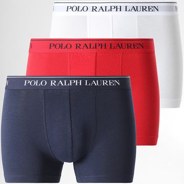 Polo Ralph Lauren - Set di 3 boxer bianchi, rossi e marini