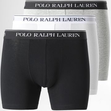 Polo Ralph Lauren - Set di 3 boxer screziati grigio bianco nero