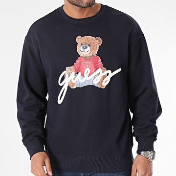 Guess - M4RQ34-KBJ31 Felpa con girocollo Navy
